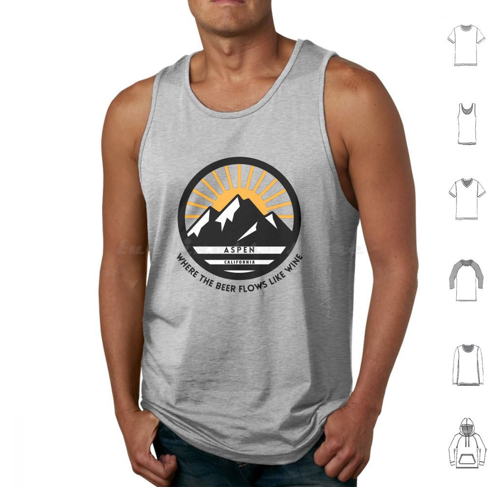 Wine Like Beer - アスペン、カリフォルニア - 酒のようにビールが流れ出す場所 - ダム＆ダムバー タンクトップ