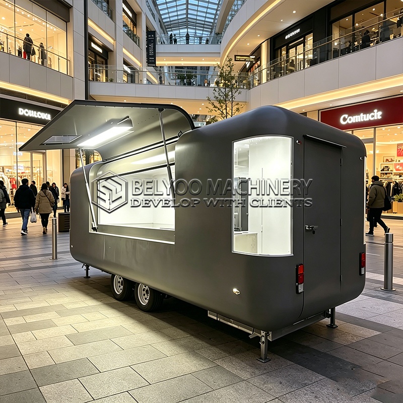 Beer & Wine Jockey Plaza Shopping - ベリーユー モバイルコーヒーケータリングトラック プレミアム多機能屋外ハンバーガーBBQビールバー フードトレーラー 販売中