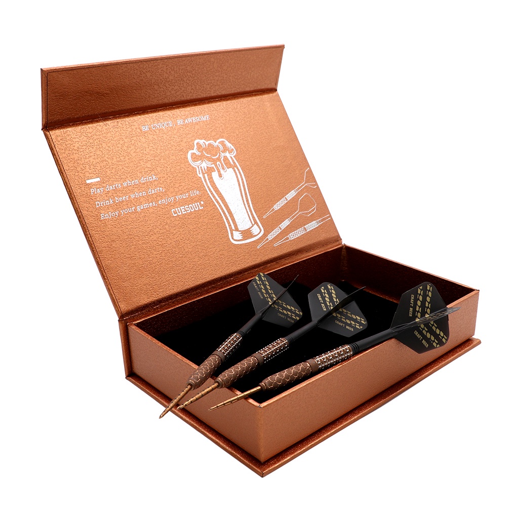 Beer Flight Set - CUESOUL クラフトビール オイルペイント仕上げと統一されたROSTフライト-23gスチールチップ90%タングステンダーツセット