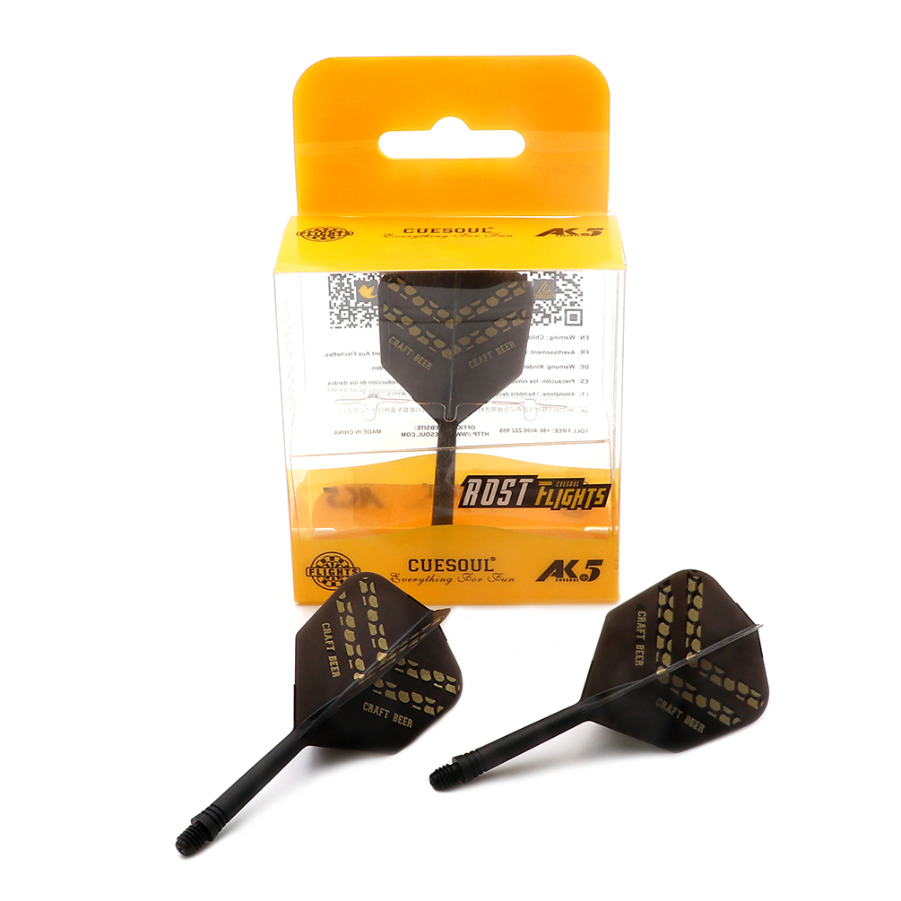 Beer Flight Set - Cuesoul-クレイジーベア一体型ダーツシャフト、ビッグウィングシェイプ、ak5ダーツフライト、長さ28mm