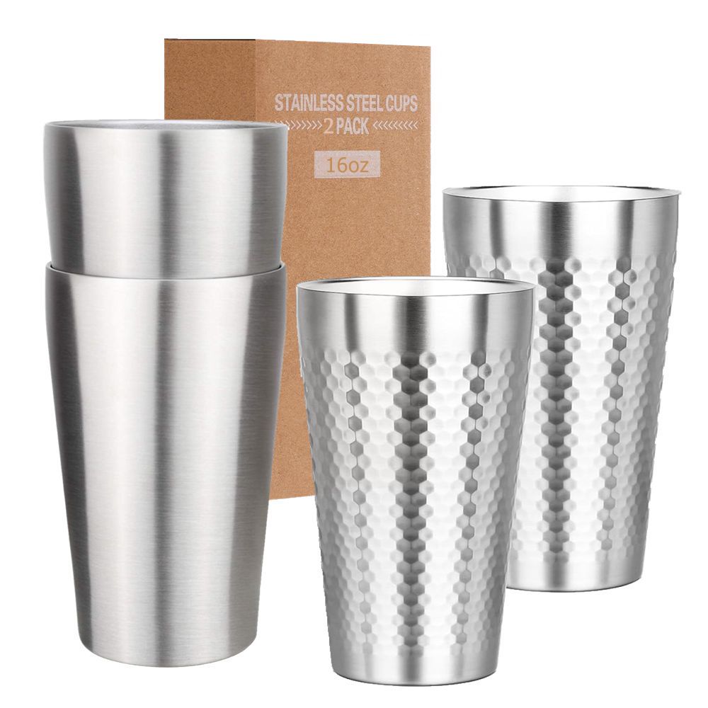 Beer Flight Set - コーヒーマグ 2 個セット ステンレススチールカップ 16 オンス