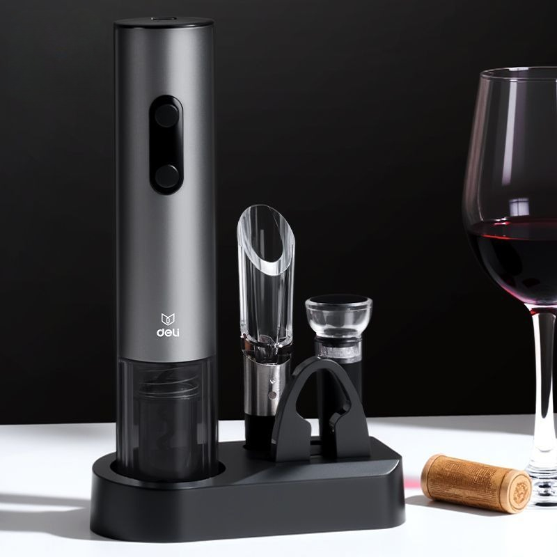 Wine Beer Deli - デリ電動ワインオープナー家庭用ステンレス鋼多機能ビール栓抜きセットキッチンアクセサリービール用
