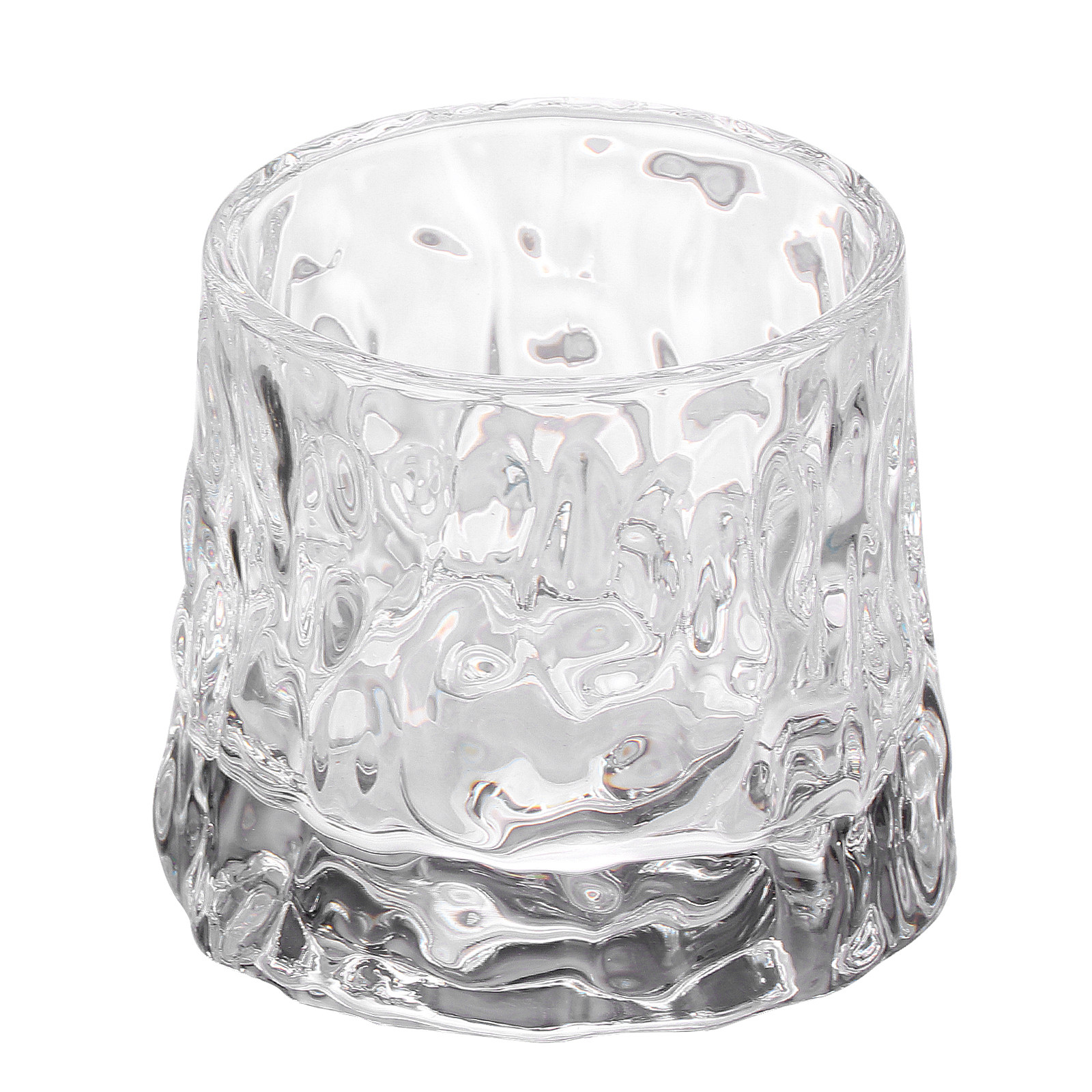 Wine In Beer Glass - 1個入り ハンマード加工ワイングラスカップ プレミアム厚底 ウイスキーテイスティングカップ 安定性のある滑り止めウォーターマグ バー、家庭用ワイン、ビールに最適