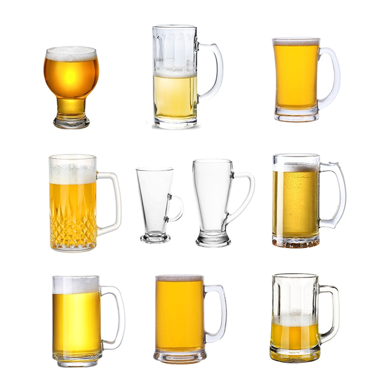 Wine In Beer Glass - クリエイティブワイングラス複数容量ビールグラス高級小麦ビールグラスハンドル付きエレガントなウォーターボトルジュース飲料カップ
