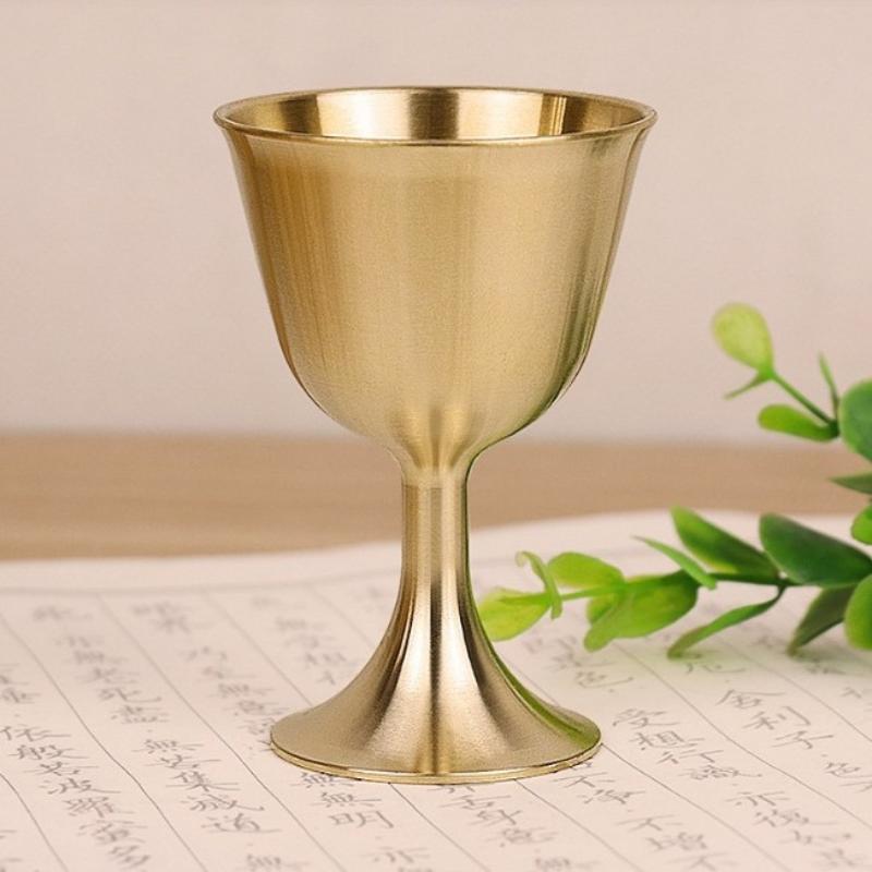 レトロな真鍮銅製マグカップ、絶妙な光沢のある質感、人間工学に - Wine In Beer Glass のレビューと価格