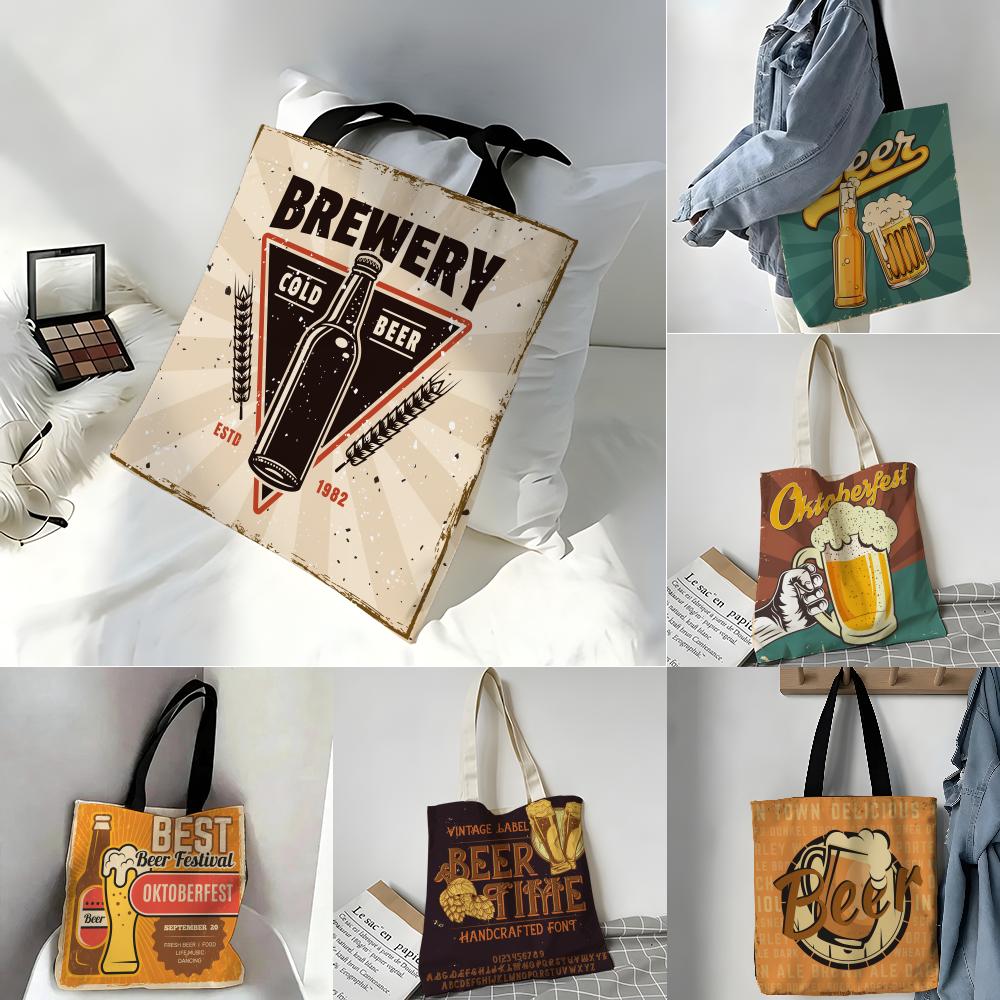収納バッグ キャンバストートバッグ 大型 レディース デザイ - Beer Wine Grocery のレビューと価格