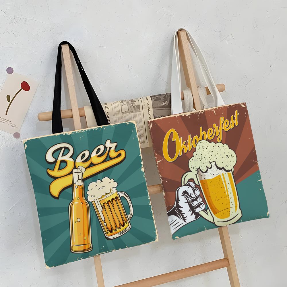 収納バッグ キャンバストートバッグ 大型 レディース デザイ - Beer Wine Grocery のレビューと価格