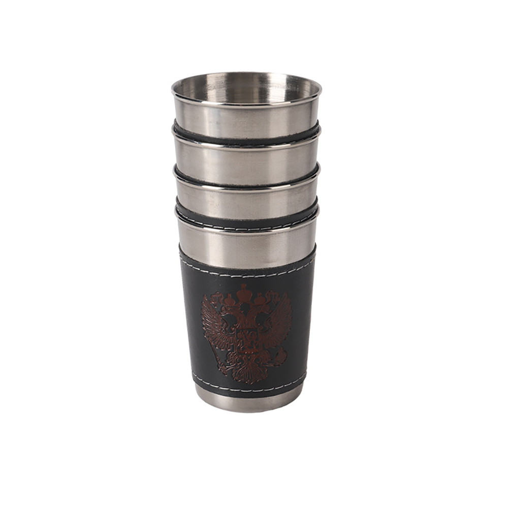 4 ピース/セット屋外旅行カップセットキャンプ食器ステンレス - Beer Flight Set のレビューと価格