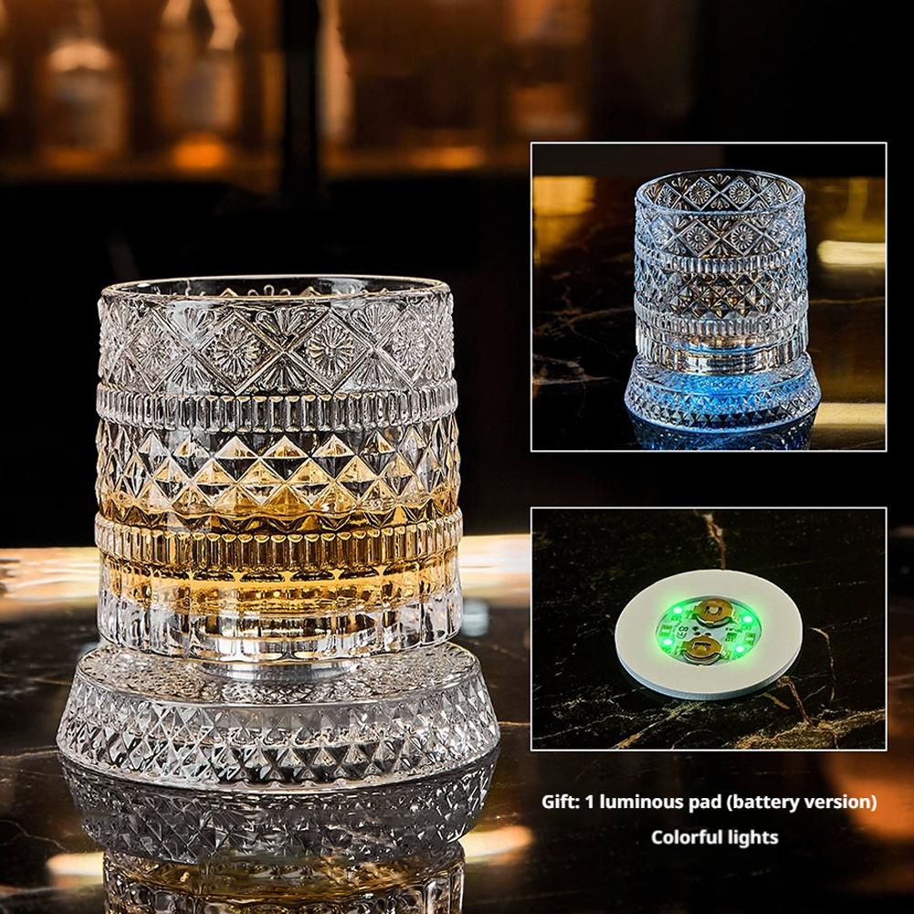 回転式ウイスキーグラス クリエイティブクリスタルビールカップ - Wine In Beer Glass のレビューと価格