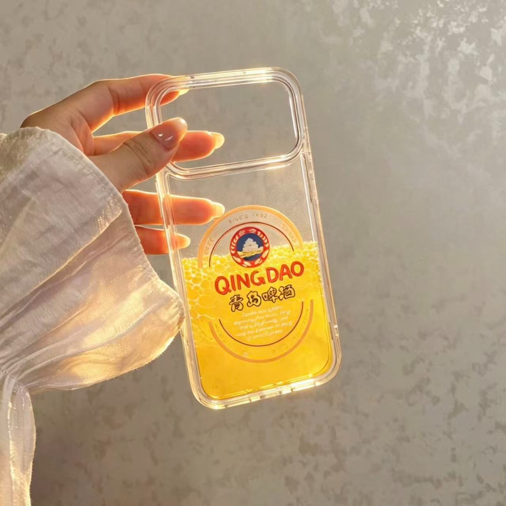 面白い青島ビール液体流砂スマホケース iPhone 17 1 - Beer & Wine Jockey Plaza Shopping のレビューと価格