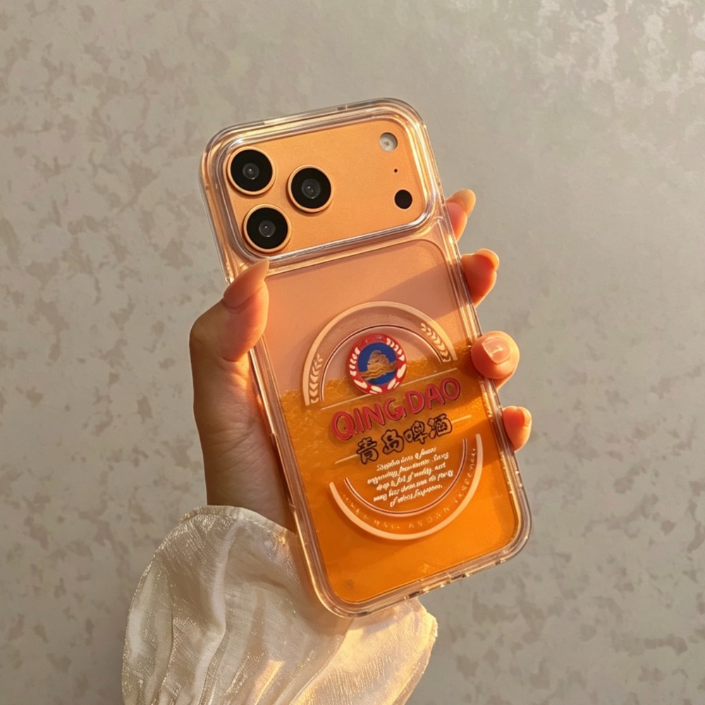 面白い青島ビール液体流砂スマホケース iPhone 17 1 - Beer & Wine Jockey Plaza Shopping のレビューと価格