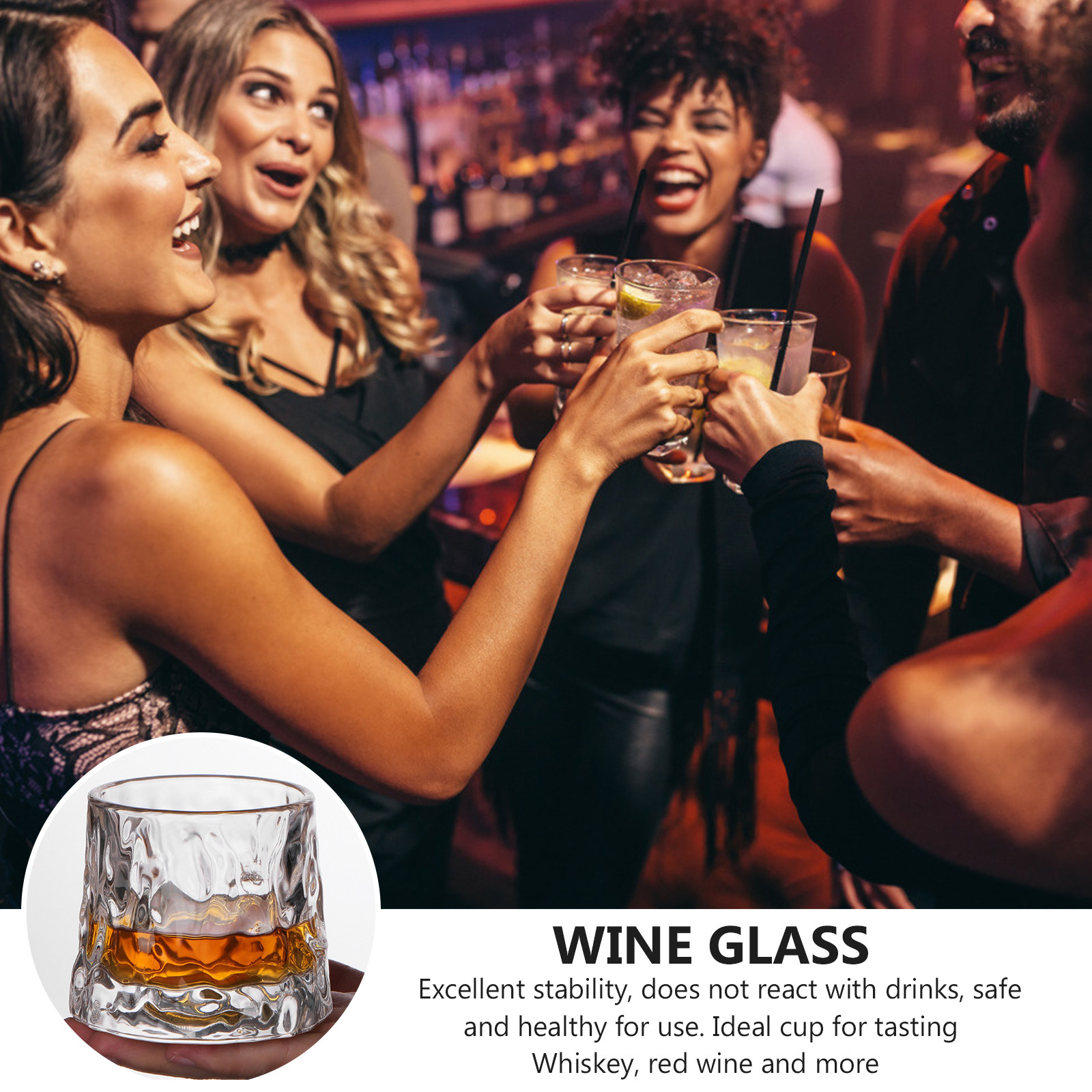 1個入り ハンマード加工ワイングラスカップ プレミアム厚底  - Wine In Beer Glass のレビューと価格