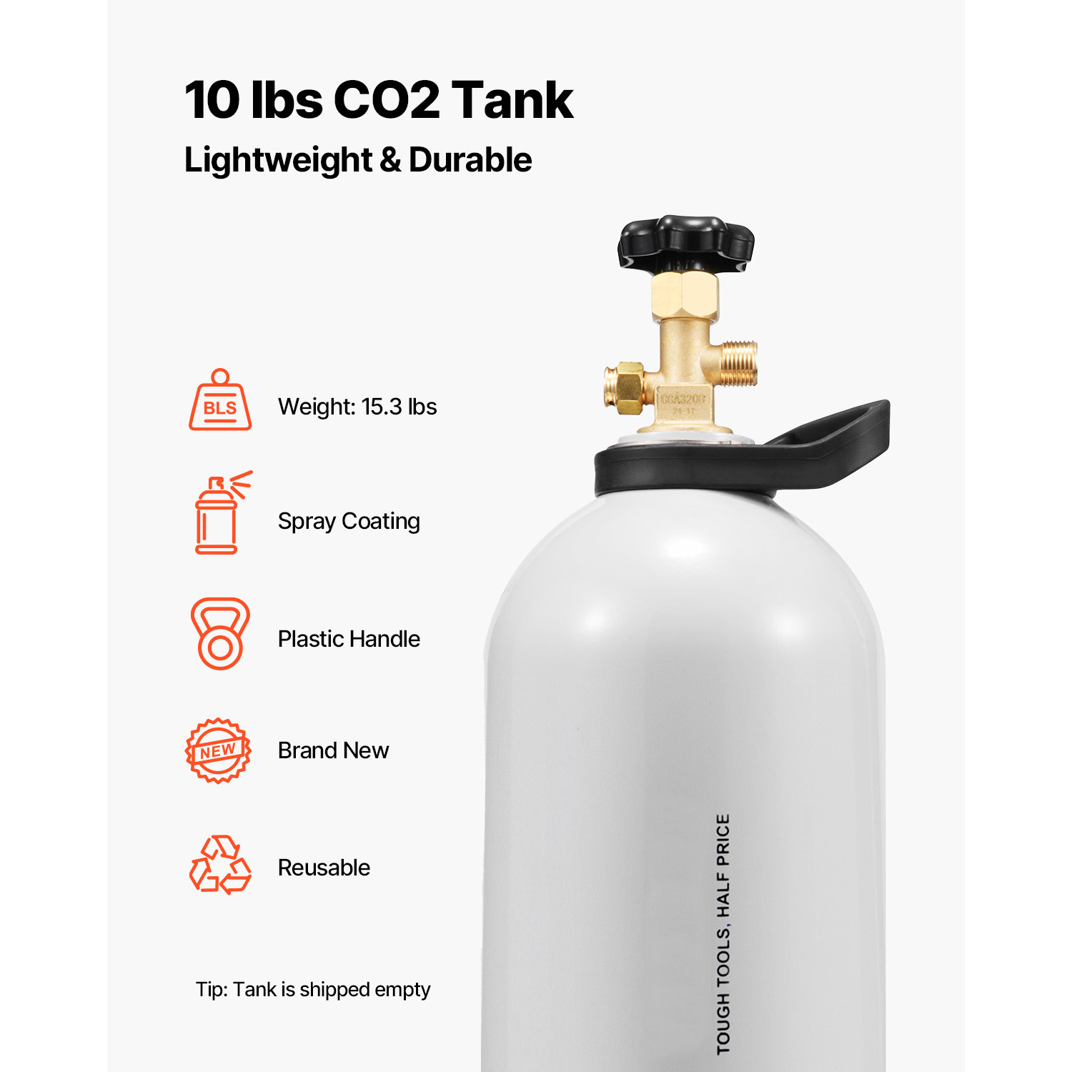SucceBuy CO2タンク 10ポンド 新品 アルミ合金 - Beer & Wine Jockey Plaza Shopping のレビューと価格