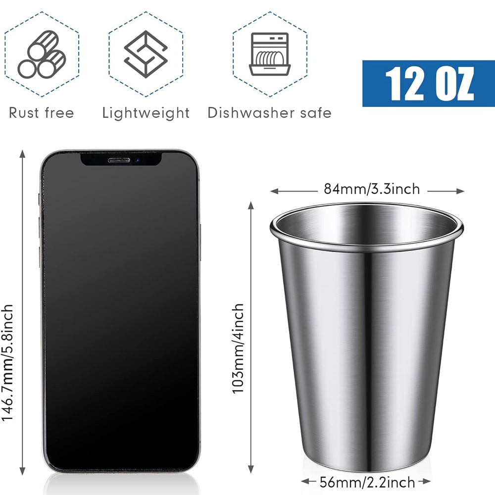 6 個セット屋外実用旅行ステンレス鋼カップセット 350 ミ - Beer Flight Set のレビューと価格